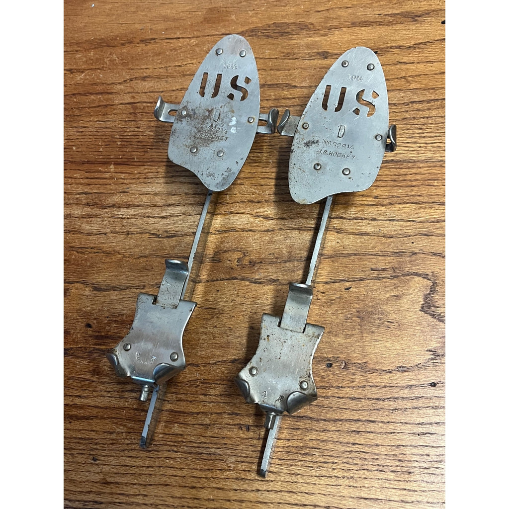 Antique Patent 1905 Mens US Hokcey Steel Ice Skates Winter Christmas Primitive Farmhouse Decor