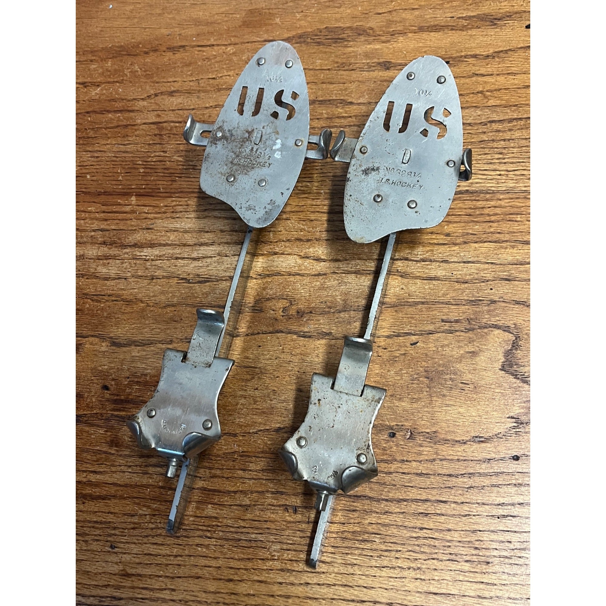 Antique Patent 1905 Mens US Hokcey Steel Ice Skates Winter Christmas Primitive Farmhouse Decor
