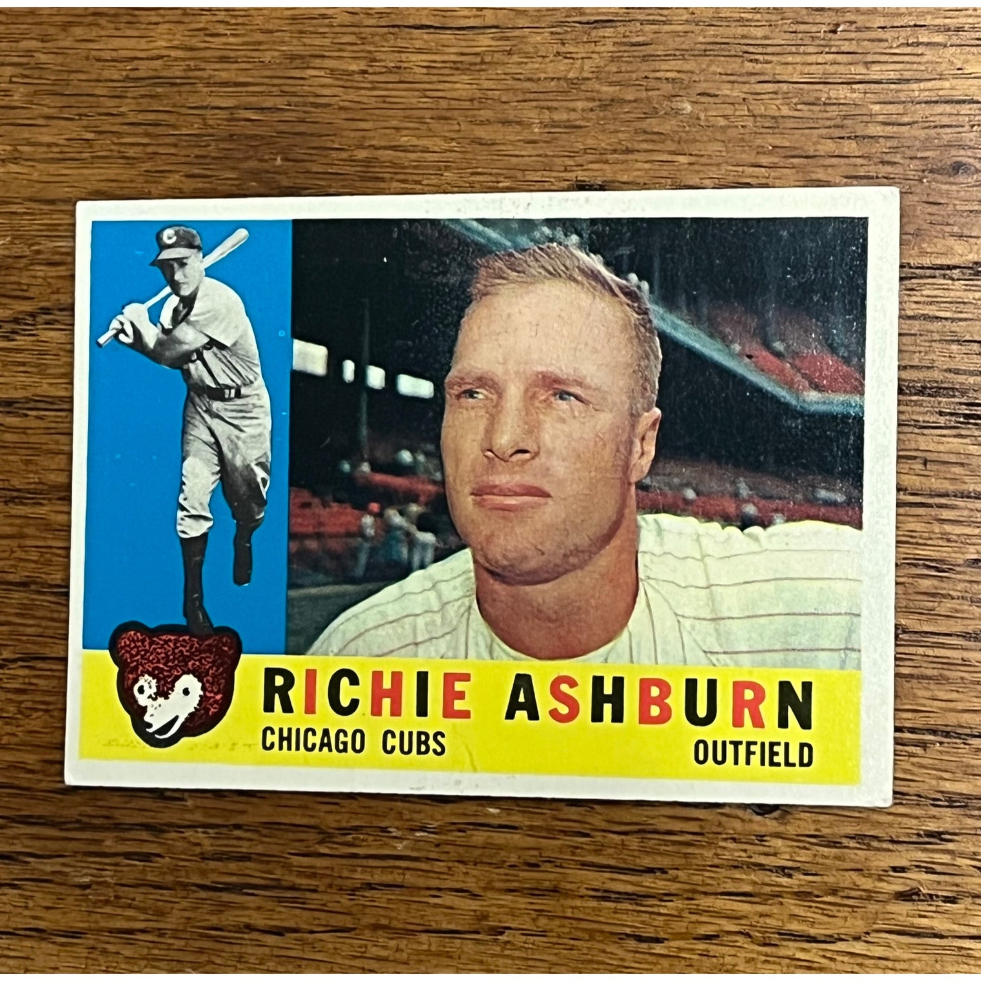 1960 Topps Baseball Richie Ashburn Chicago Cubs #305 - VG