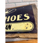 Vintage Mayer Shoes Tin Embossed Advertising Sign Milwaukee Wisconsin Zimmerman