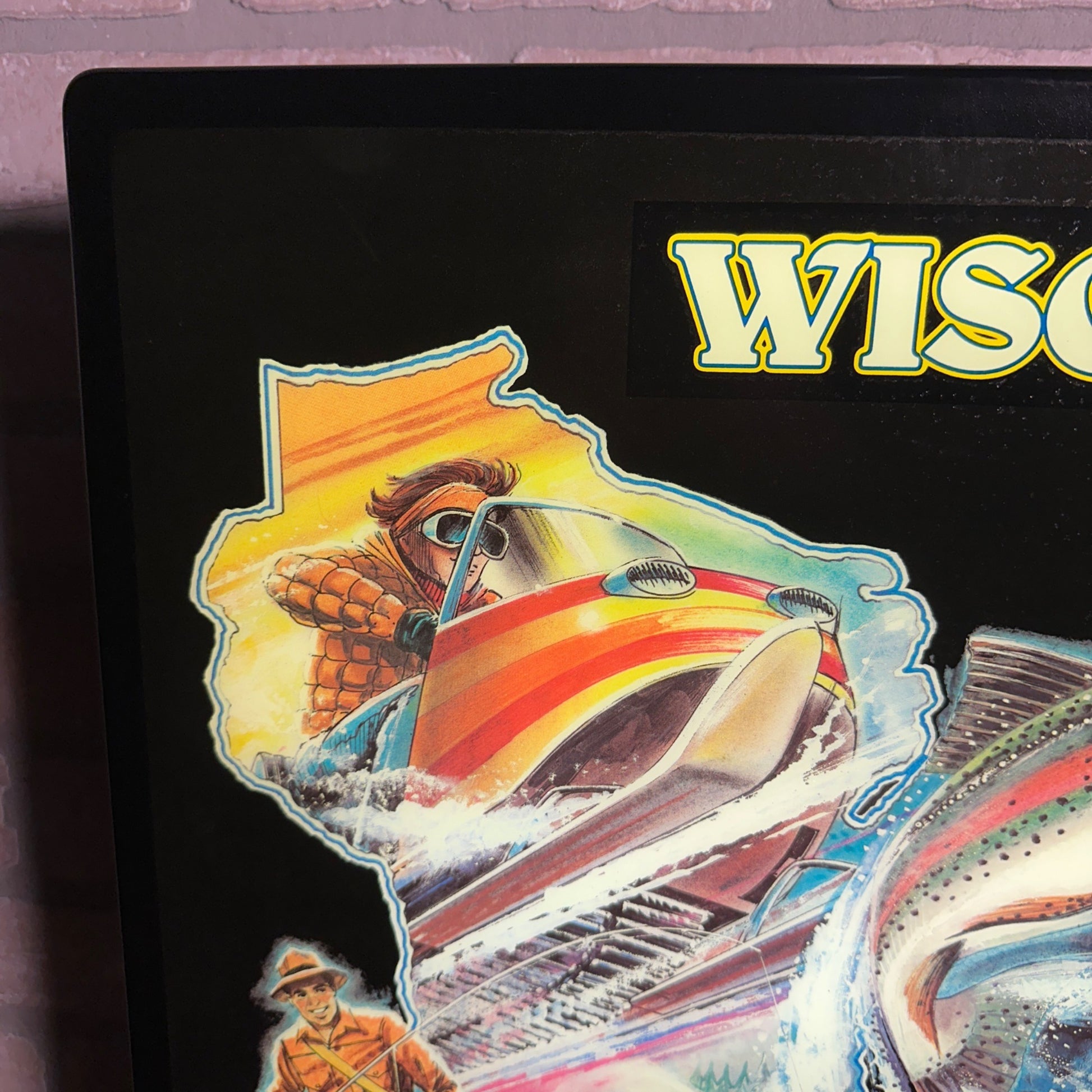Vintage 1980s Bud Light Wisconsin Beer Lighted Bar Advertising Sign