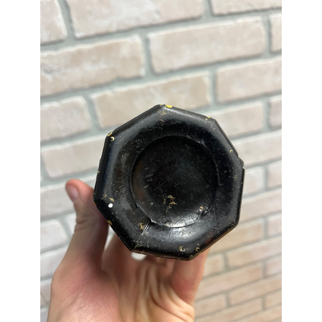 John John Graf c1880s Milwaukee Wis Amber Brown Panel Soda Bottle Blob Top