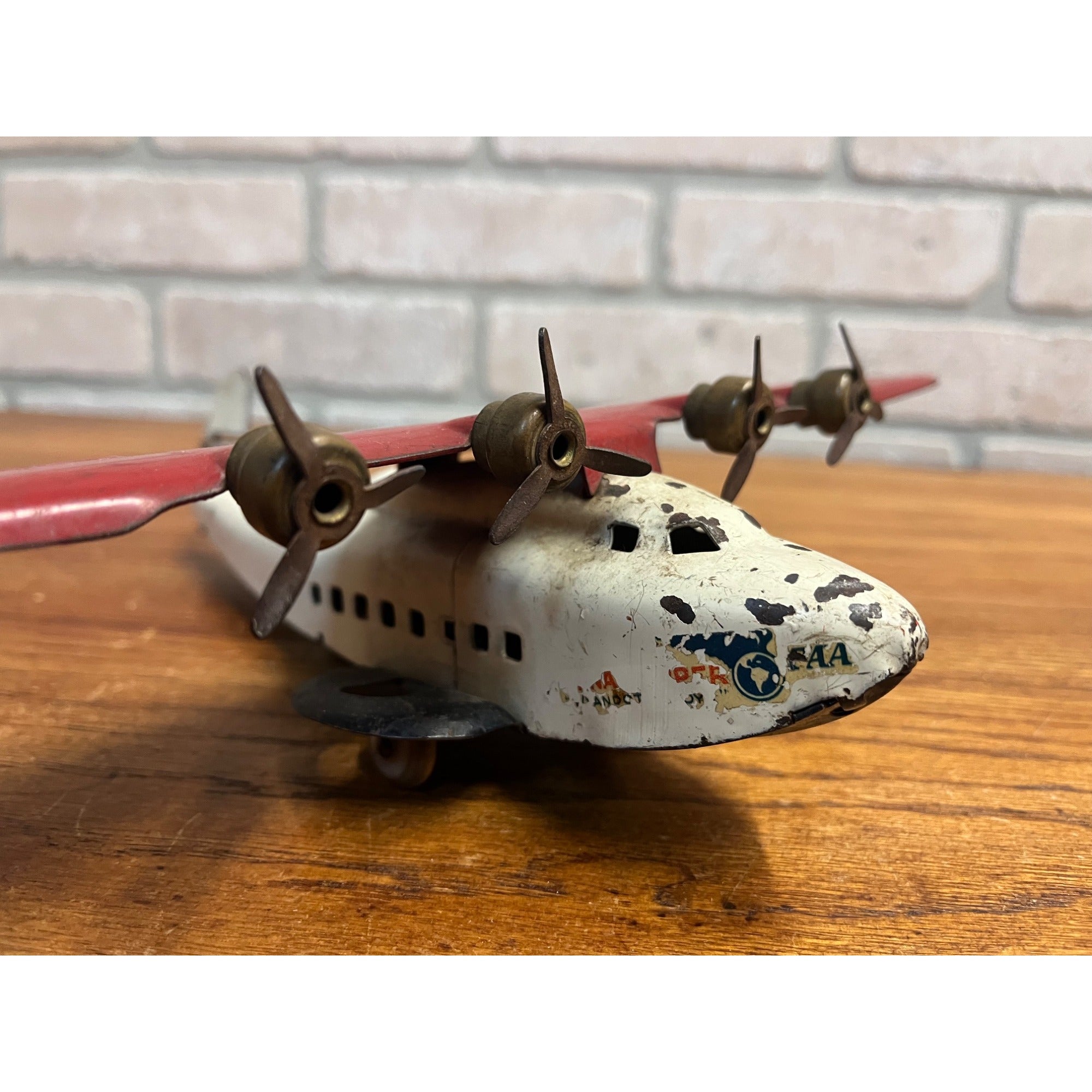 Vintage Wyandotte China Clipper Pan Am Toy Airplane Pressed Steel Toy