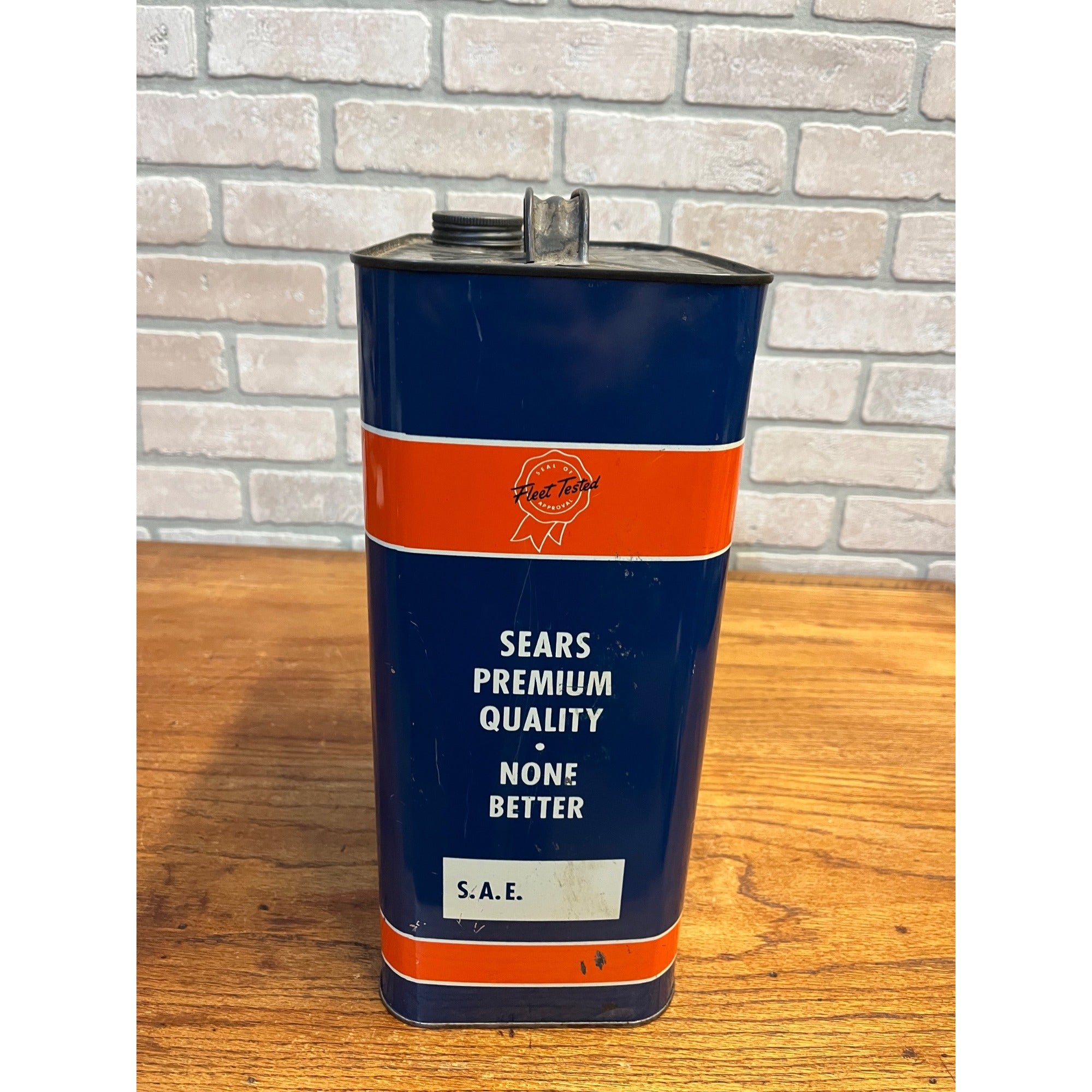 Vintage 1964 Allstate 10 Quarts Cross Country Heavy Duty Motor Oil 13" Can Sears