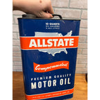 Vintage 1964 Allstate 10 Quarts Cross Country Heavy Duty Motor Oil 13" Can Sears