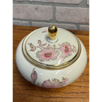 Bavaria Elfenbein Porzellan Serving Bowl with Lid Elegant Flowers Ceramic