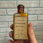 Antique Atropine Sulphate Tablets Bottle Pitman-Myers Chemists Indianapolis FULL