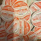 Milk Bottle Cap - Moon Farm Dairy - Oshkosh, (Wisconsin) Wis WI - Orange Drink