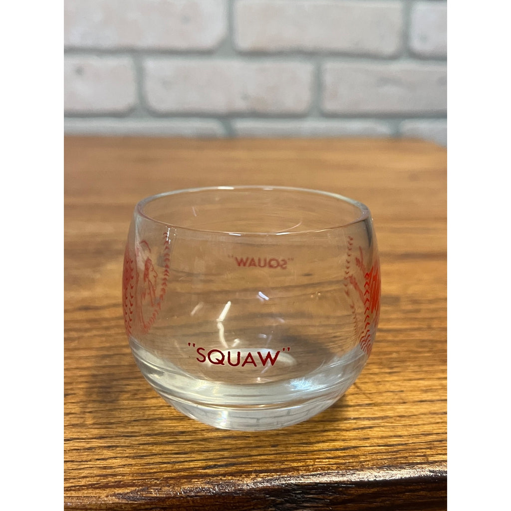 Vintage 1950s Milwaukee Braves Low-Ball Glass Roly Poly Style Wisconsin 2.25"