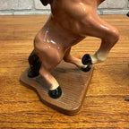 Pair Ceramic Art Studio Fighting Stallions Thunder & Lightning Horse Figures