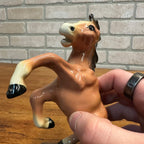 Pair Ceramic Art Studio Fighting Stallions Thunder & Lightning Horse Figures