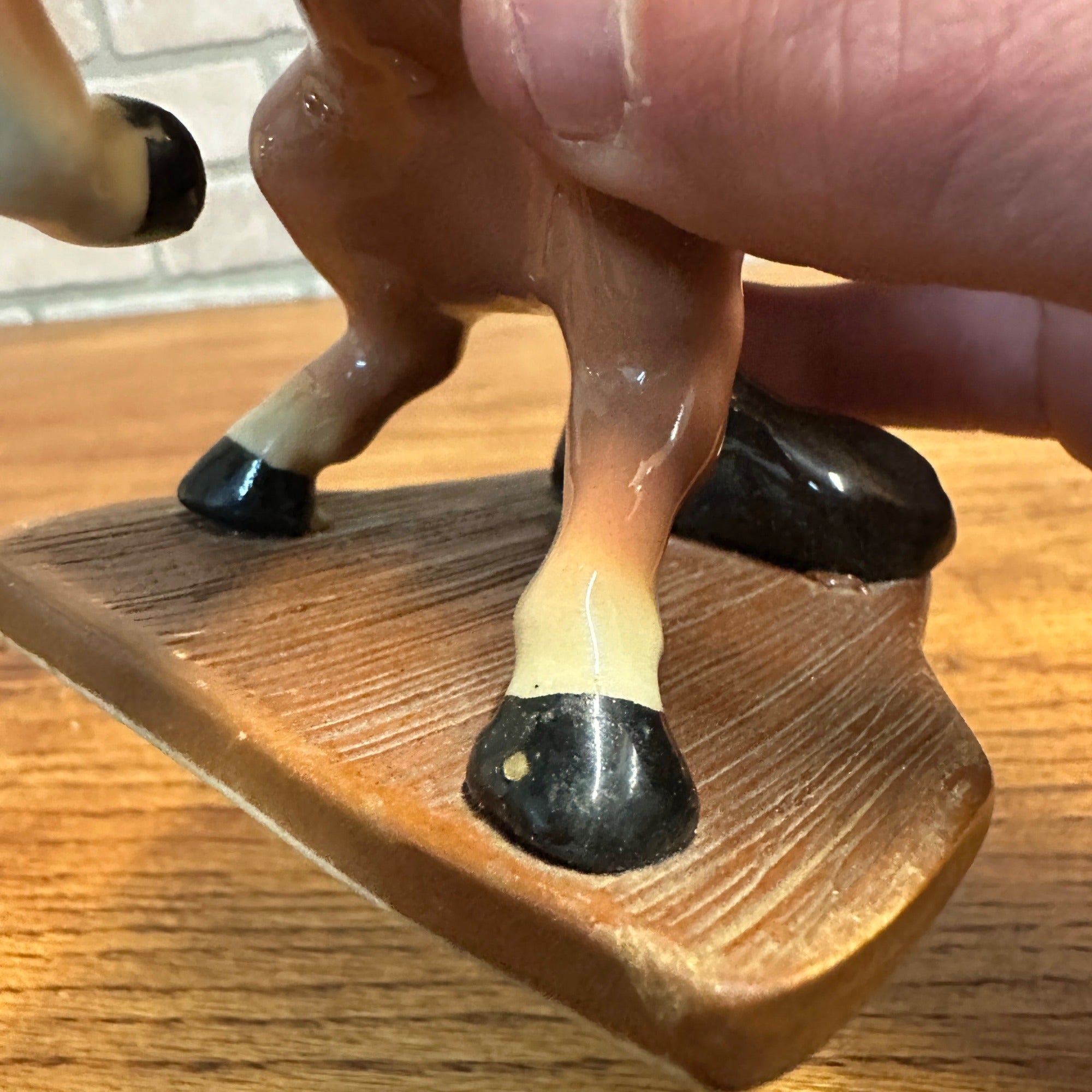Pair Ceramic Art Studio Fighting Stallions Thunder & Lightning Horse Figures