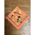 Vintage 1930s Halloween Dennison Crepe Paper Napkin Flying Witch Art Deco JOL