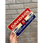 Vintage Davidson Buick Chevy Pontiac Dealer Booser Plastic License Plate Loveland CO