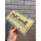 Vintage Carrell Chevrolet Buick Dealer Metal Booster License Plate Carlsbad NM
