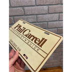 Vintage Carrell Chevrolet Buick Dealer Metal Booster License Plate Carlsbad NM