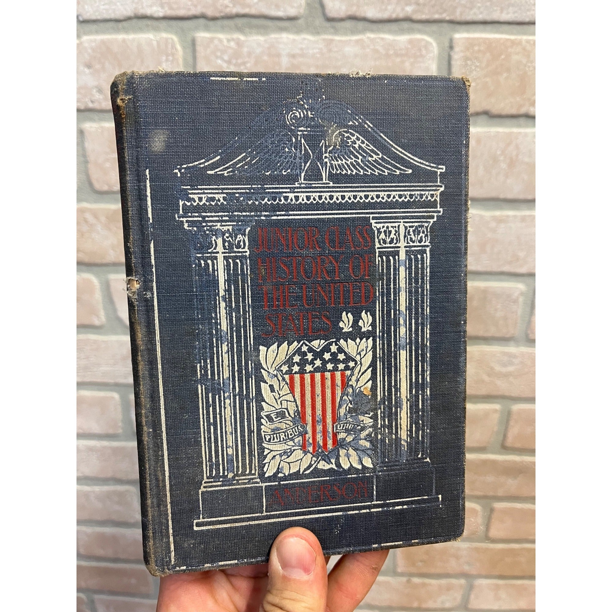 Antique 1899 Junior Class History of the United States America School Book