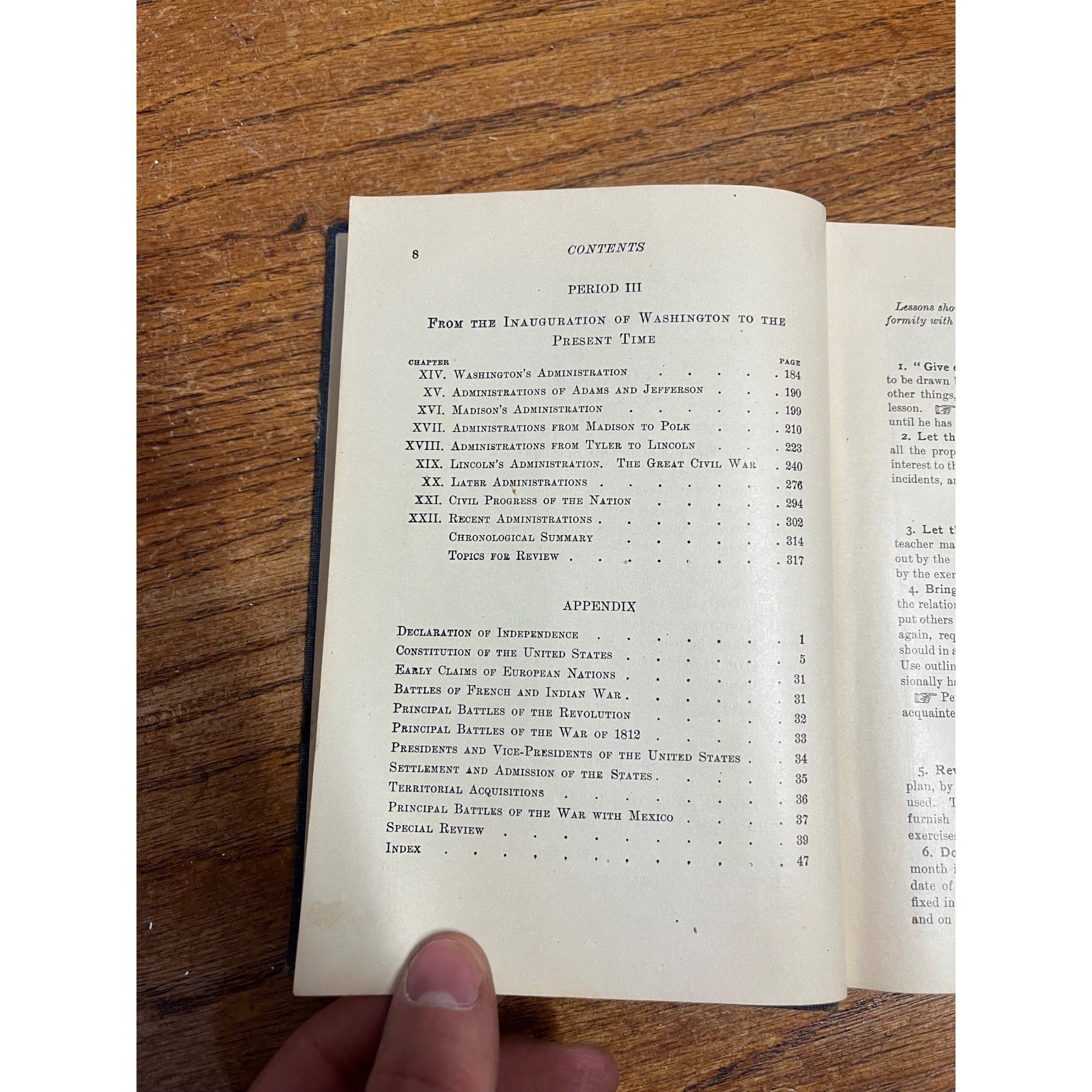 Antique 1899 Junior Class History of the United States America School Book