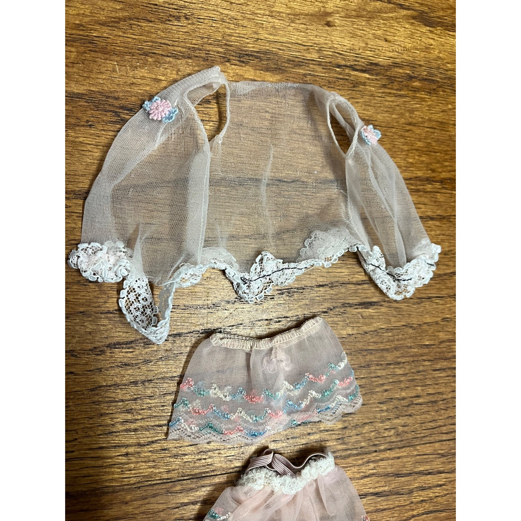 Vintage 1960s Ideal Tammy Doll Family Sweet Dreams 2 Piece Nighty Outfit