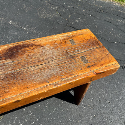 Antique Primtive Bench Entry Way Hallway Rustic Farmhouse Country