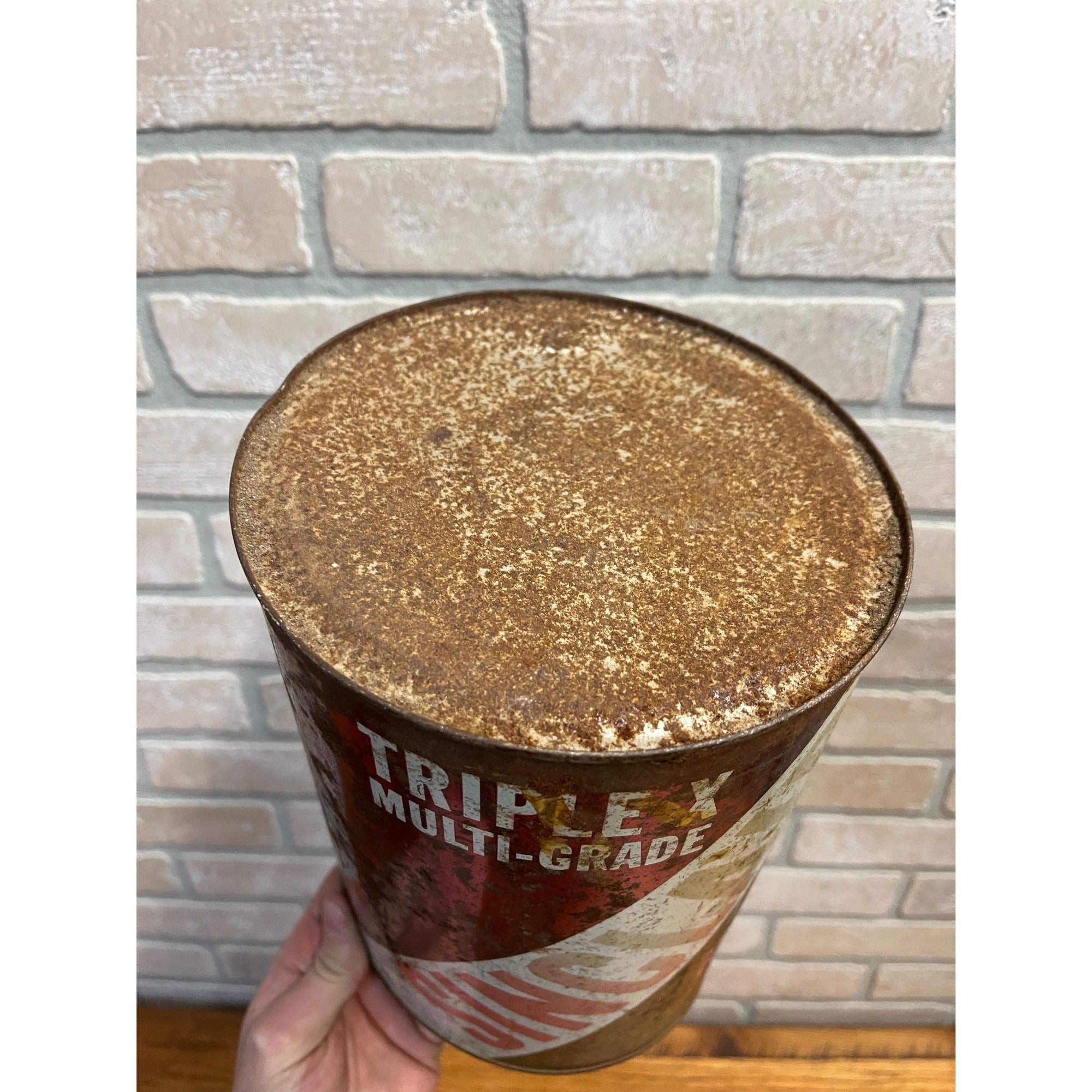 RARE Vintage Sinclair Oil Triple X Metal Can - As-Is