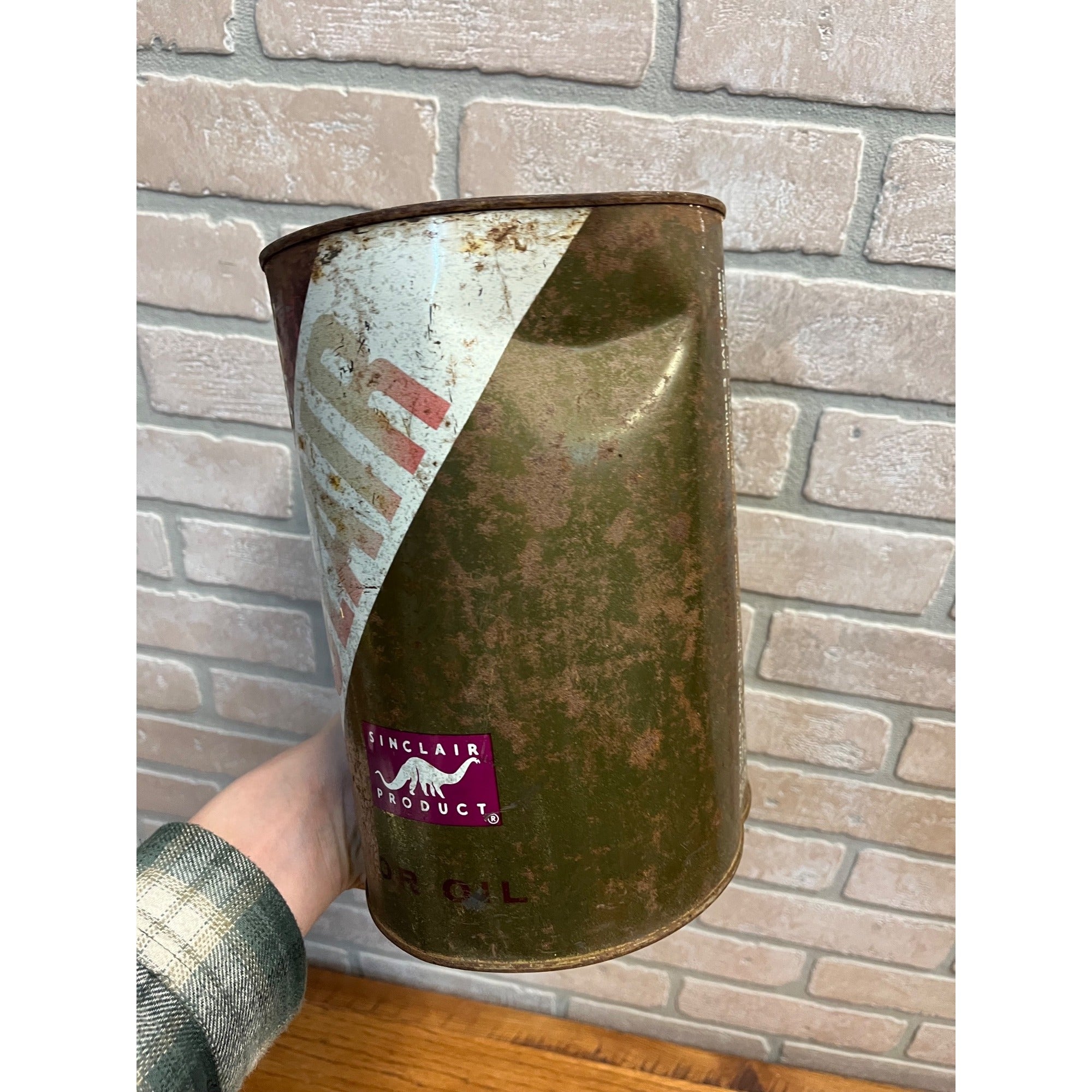 RARE Vintage Sinclair Oil Triple X Metal Can - As-Is