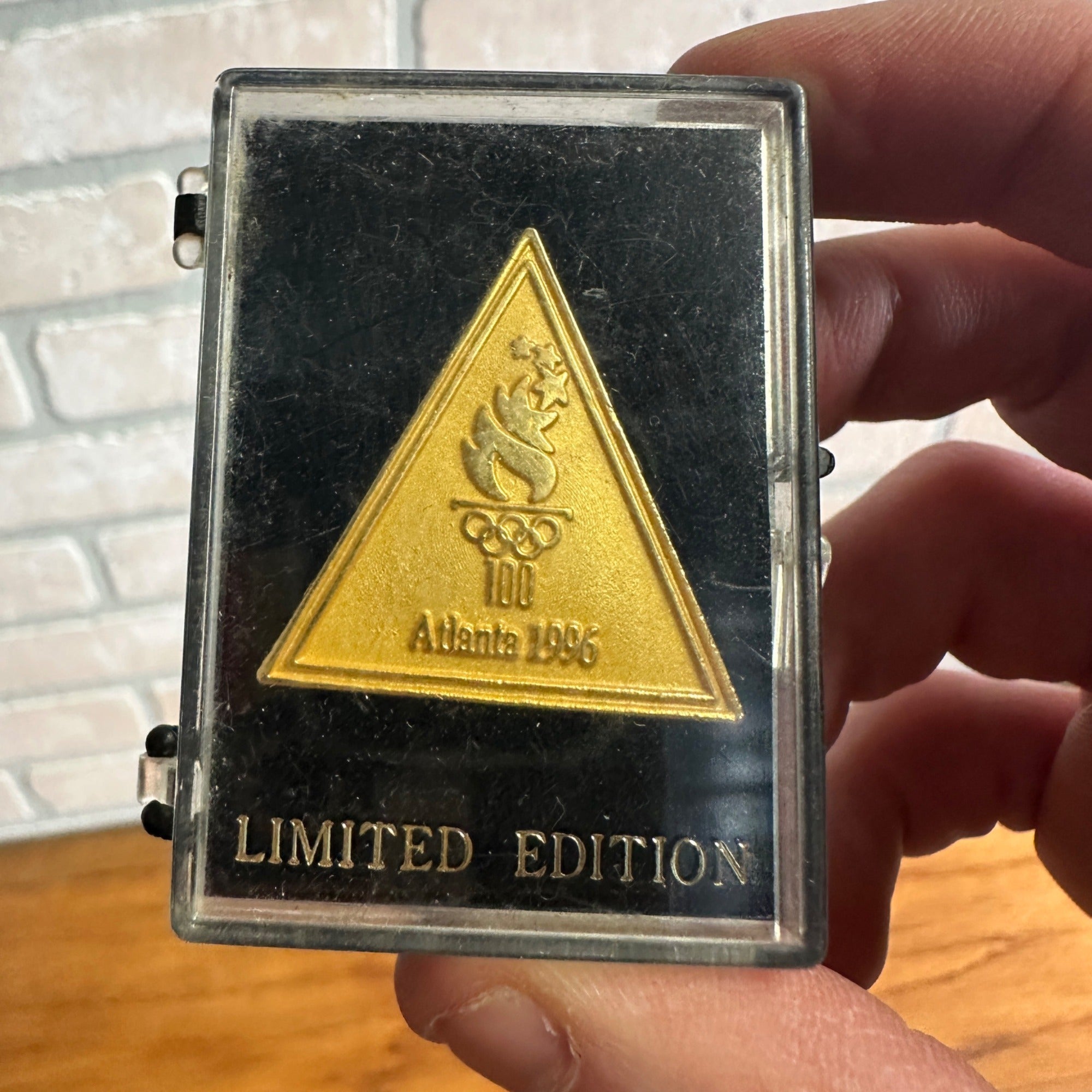 Atlanta 1996 Olympics Limited Edition Pin (100 Years) Gold-Tone Hat Cap Pin