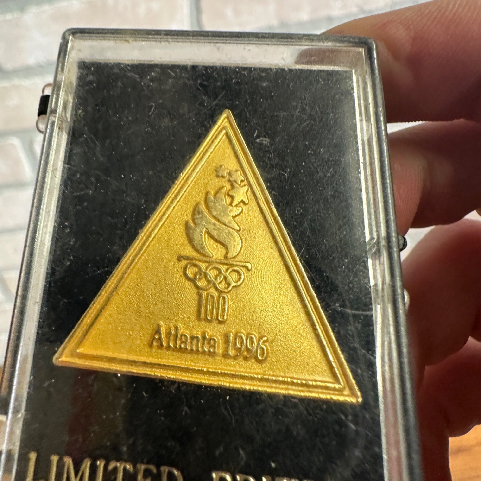 Atlanta 1996 Olympics Limited Edition Pin (100 Years) Gold-Tone Hat Cap Pin