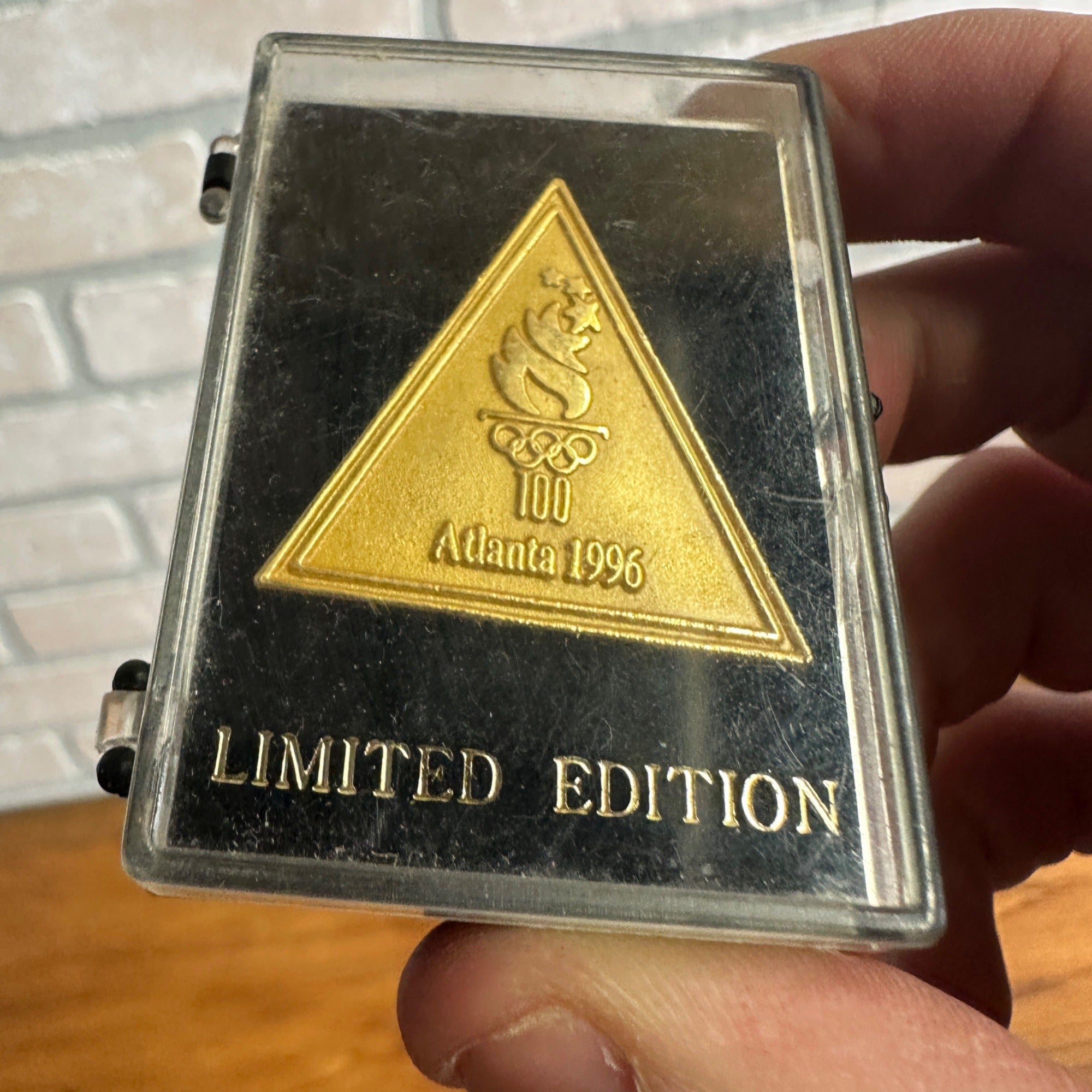 Atlanta 1996 Olympics Limited Edition Pin (100 Years) Gold-Tone Hat Cap Pin