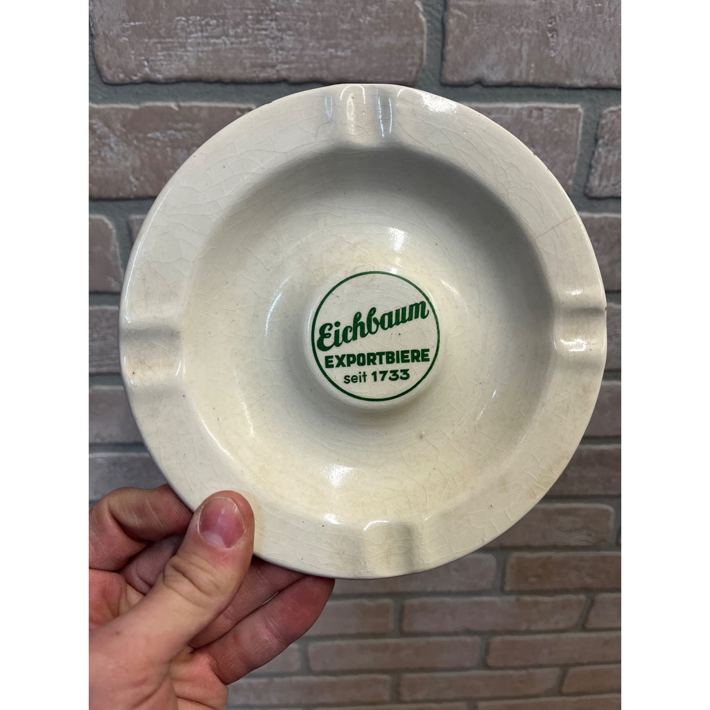 Vintage Eichbaum Exportbiere Beer Ceramic Ashtray Germany German