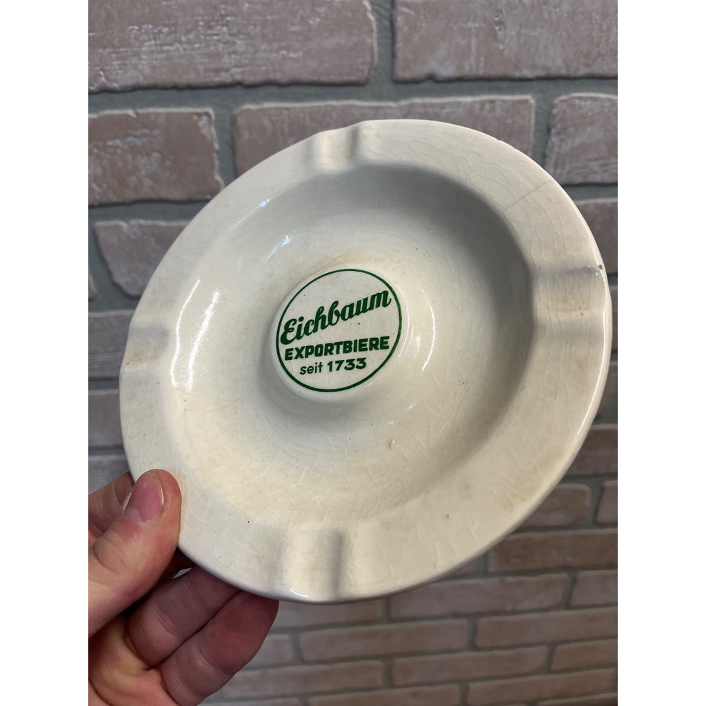 Vintage Eichbaum Exportbiere Beer Ceramic Ashtray Germany German