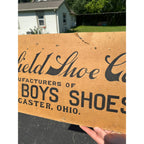 Antique 1910s Fairfield Shoe Co Mens Boys Shoes Advertising Sign