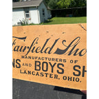 Antique 1910s Fairfield Shoe Co Mens Boys Shoes Advertising Sign