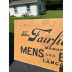 Antique 1910s Fairfield Shoe Co Mens Boys Shoes Advertising Sign