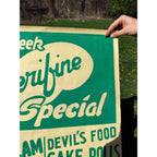 Vintage Verifine Dairy Ice Cream Slicews / Cake Rolls Advertising Poster Sign