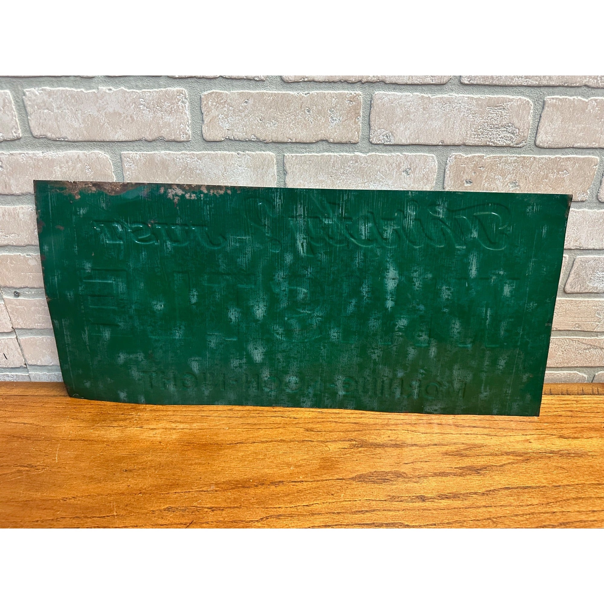 Vintage 1939 Whistle Soda Tin Embossed Soda Advertising Sign