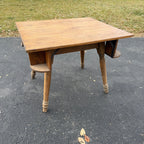 Vintage Tavern Bar Wooden Table w/ Pocket Cubbies