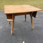 Vintage Tavern Bar Wooden Table w/ Pocket Cubbies