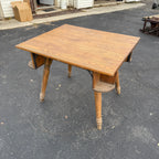 Vintage Tavern Bar Wooden Table w/ Pocket Cubbies