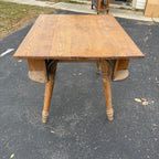 Vintage Tavern Bar Wooden Table w/ Pocket Cubbies