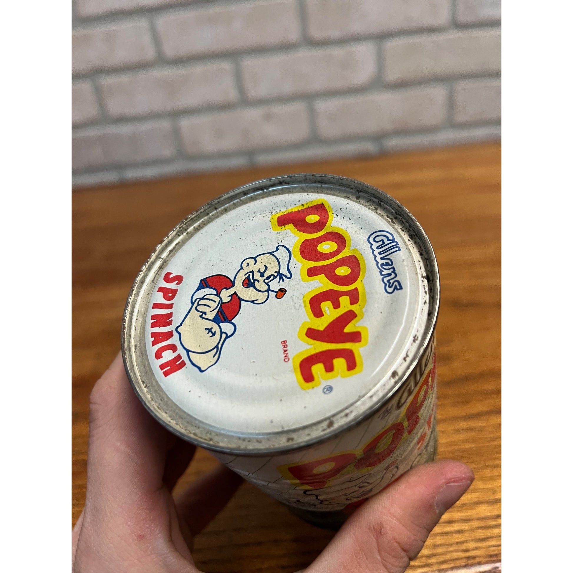 Vintage Popeye Brand Spinach Can Unopened Allen's Retro Sealed