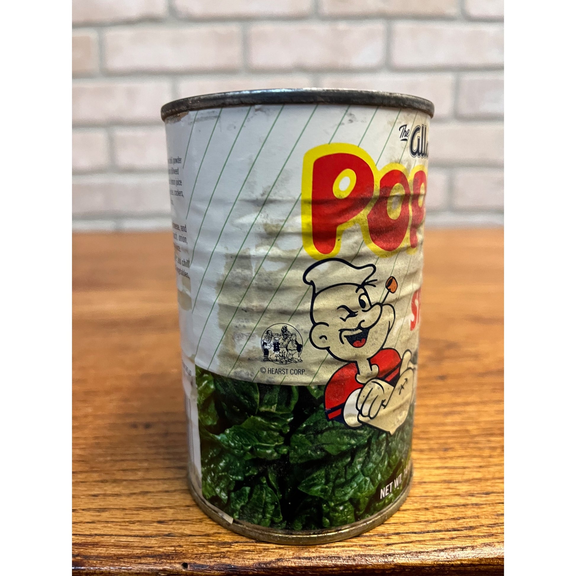 Vintage Popeye Brand Spinach Can Unopened Allen's Retro Sealed