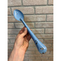 Antique Primitive Light Blue Graniteware Solid Pot Spoon Farmhouse Decor