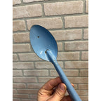 Antique Primitive Light Blue Graniteware Solid Pot Spoon Farmhouse Decor