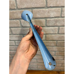 Antique Primitive Light Blue Graniteware Solid Pot Spoon Farmhouse Decor