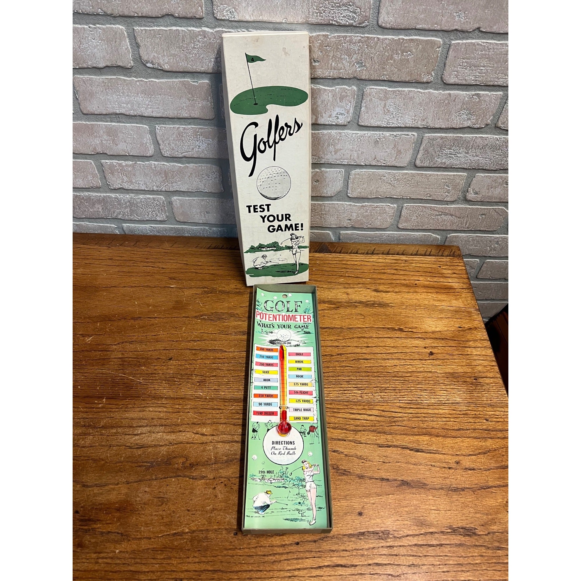 Vintage 1966 Golfers Test Your Game Golf Potentiometer Novelty Golfer Art Anson