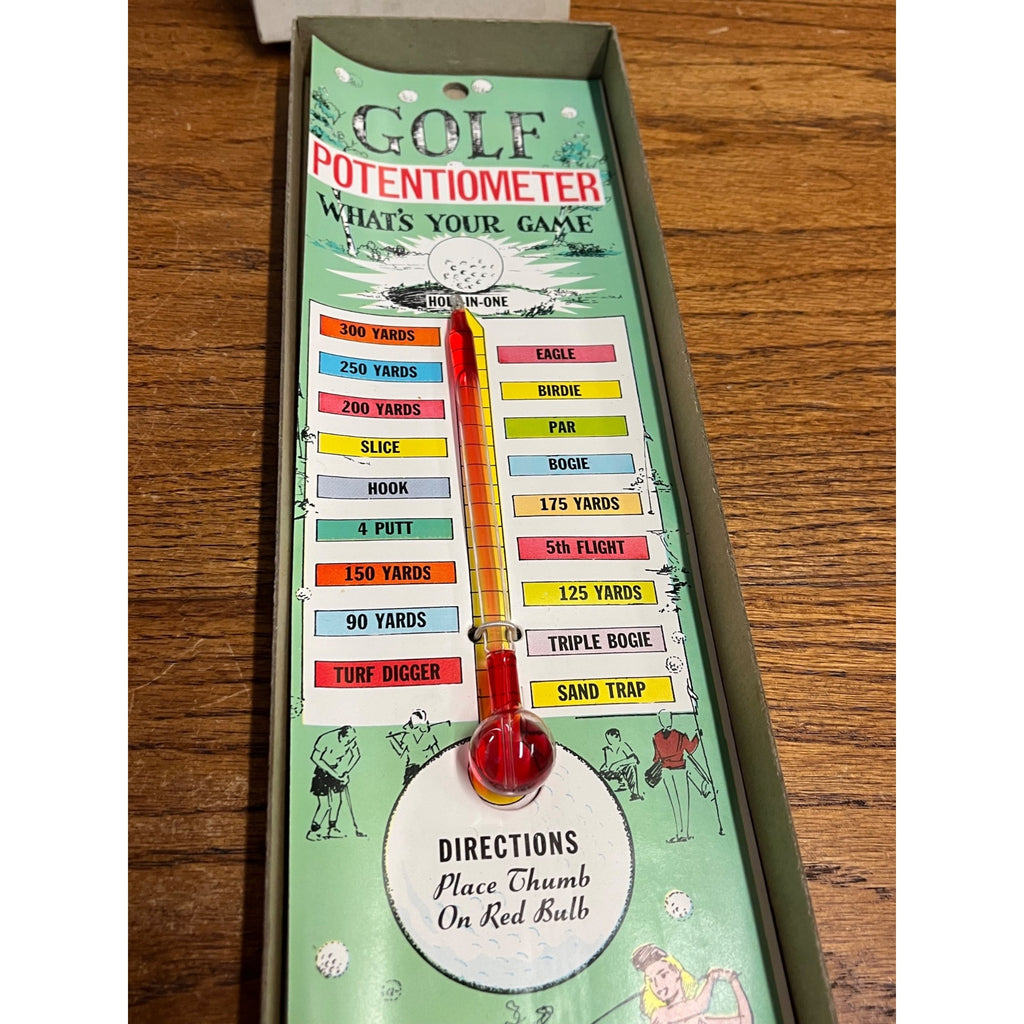 Vintage 1966 Golfers Test Your Game Golf Potentiometer Novelty Golfer Art Anson
