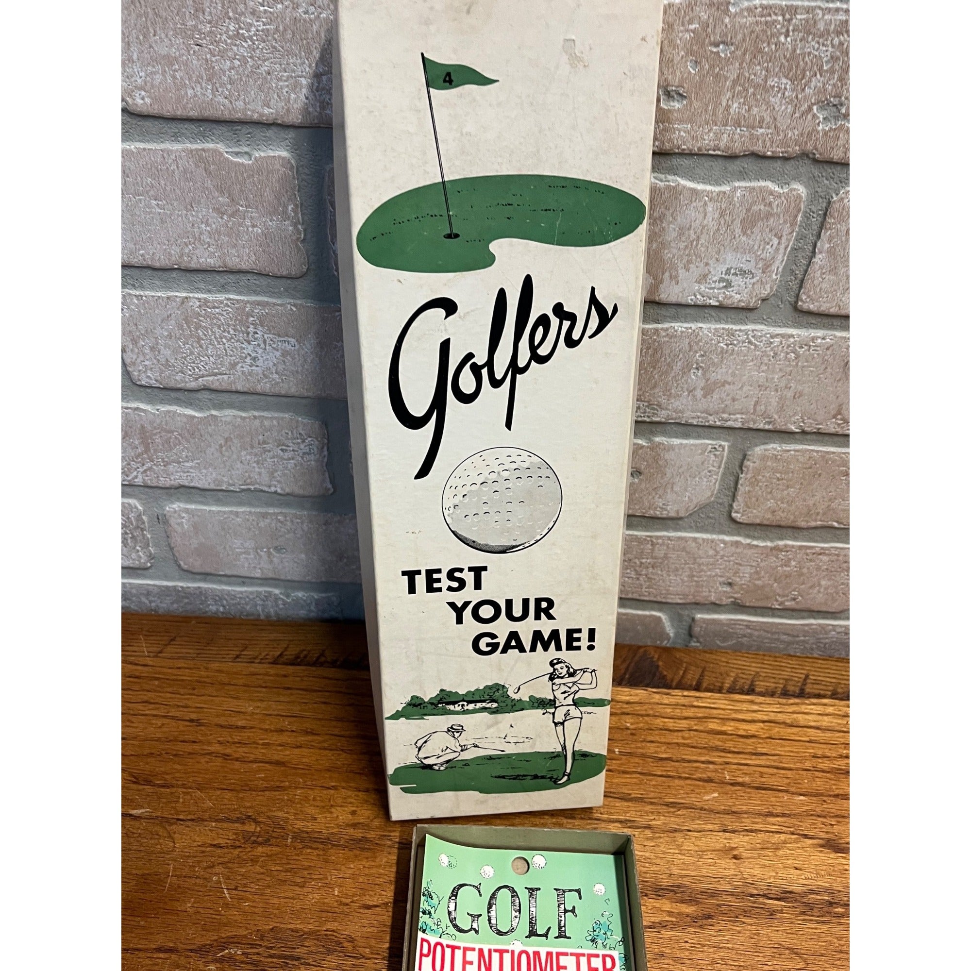 Vintage 1966 Golfers Test Your Game Golf Potentiometer Novelty Golfer Art Anson