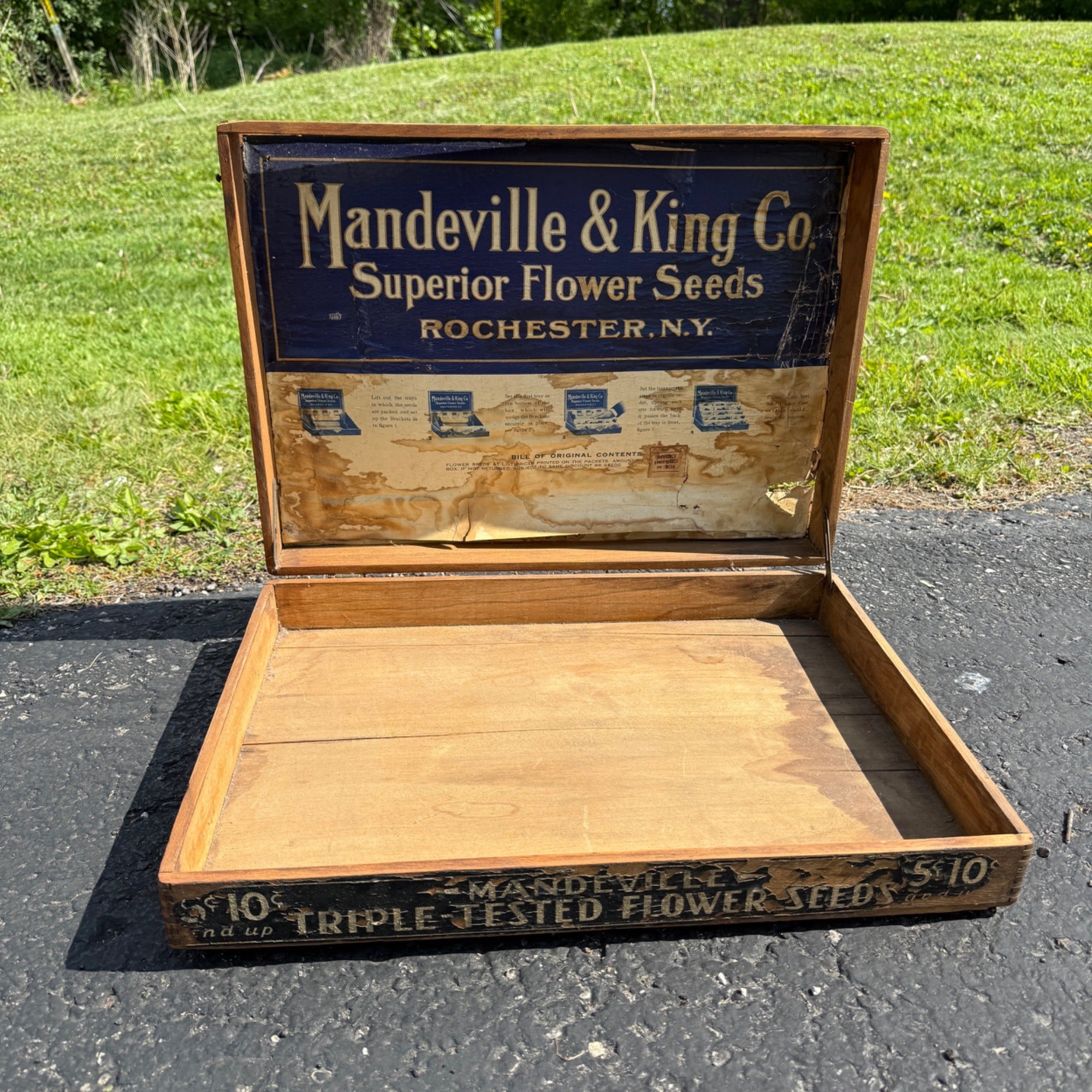 Mandeville & King Flower Seed Box General Store Display - As-Is