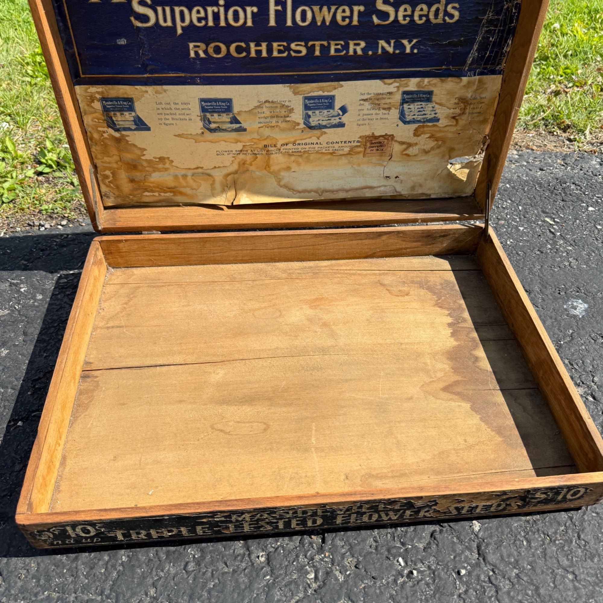 Mandeville & King Flower Seed Box General Store Display - As-Is